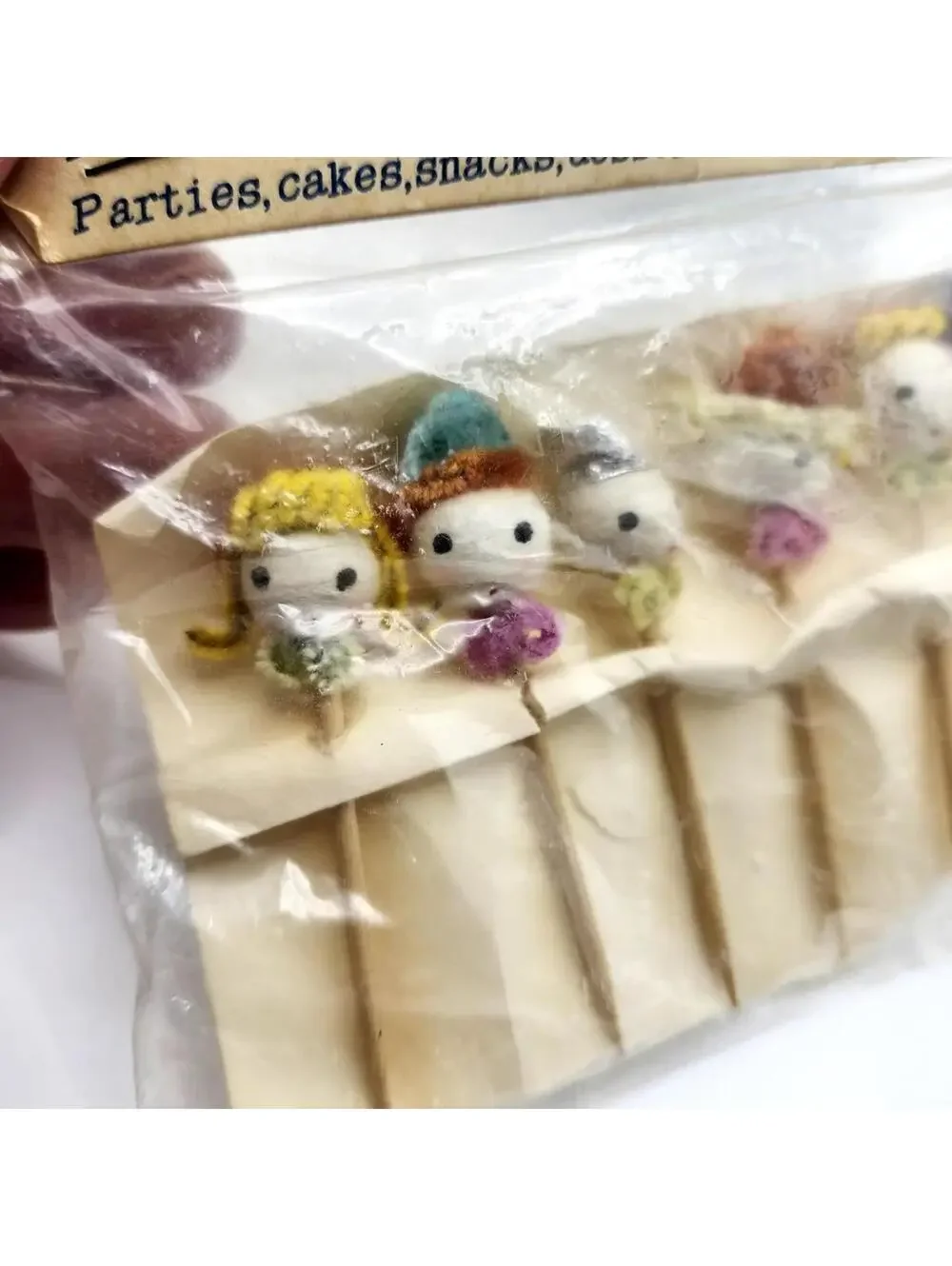 Vintage Japan Pixie Party Toppers Cake Picks Mid Century 1950s Lot